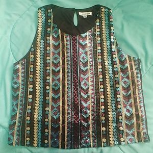 Colorful Sequin Top